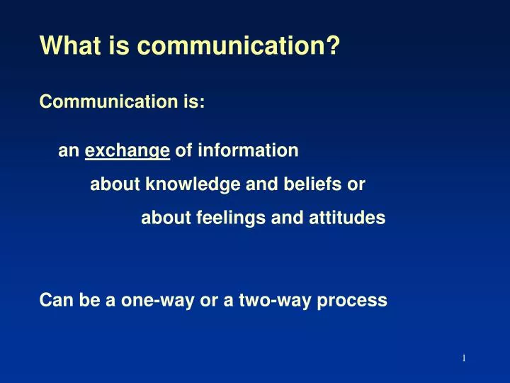 what is communication