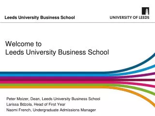 Welcome to Leeds University Business School