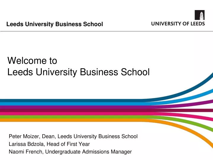 welcome to leeds university business school