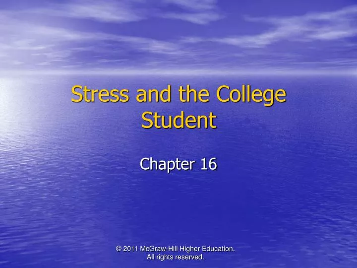 stress and the college student