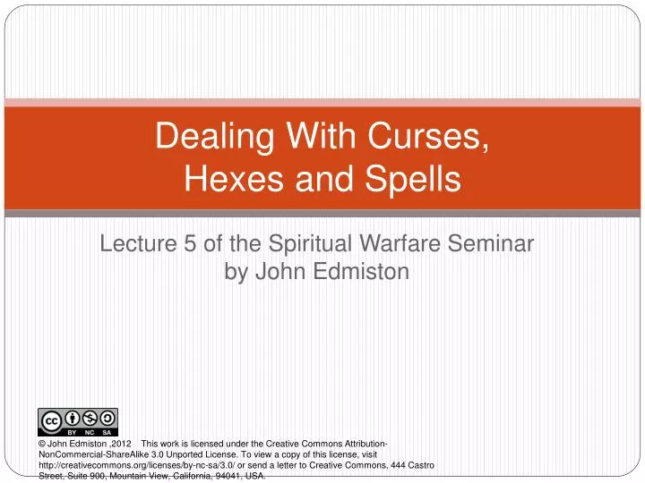 dealing with curses hexes and spells