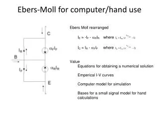 Ebers -Moll for computer/hand use