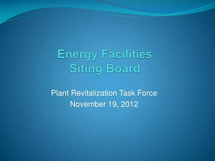 energy facilities siting board