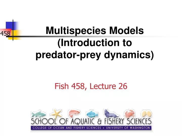 multispecies models introduction to predator prey dynamics