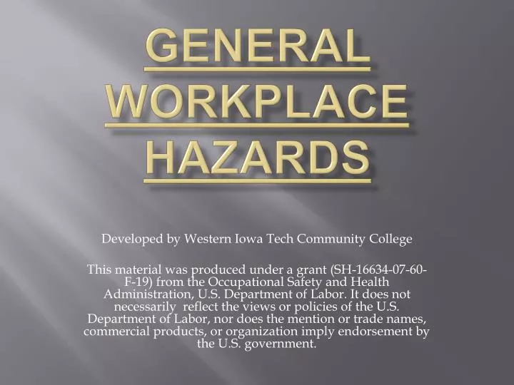 general workplace hazards
