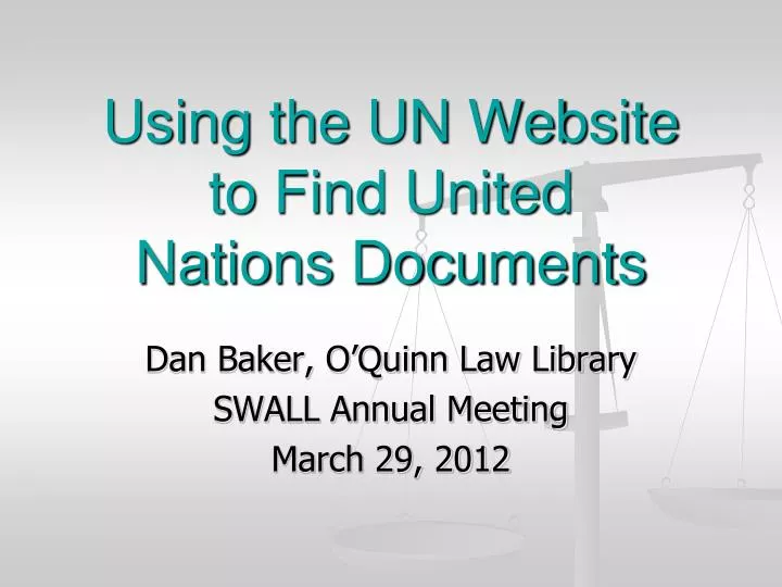 using the un website to find united nations documents