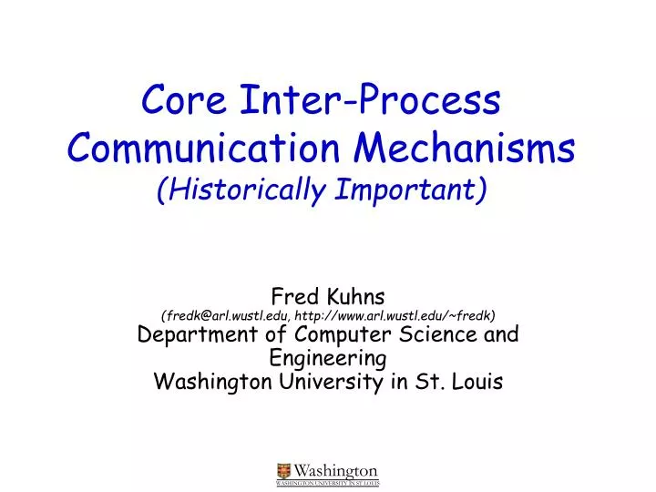core inter process communication mechanisms historically important