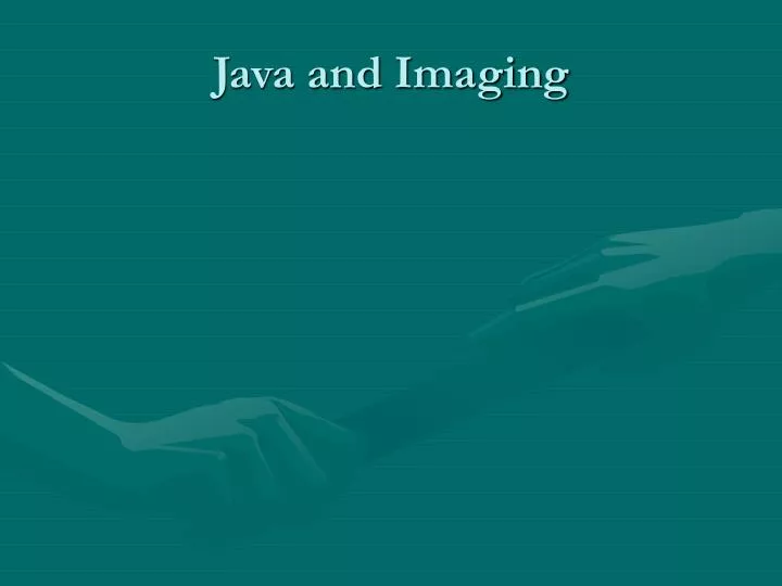java and imaging