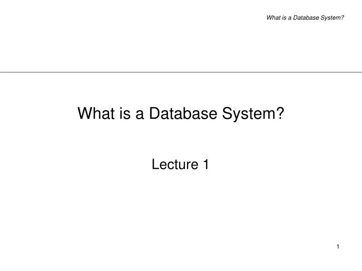 what is a database system