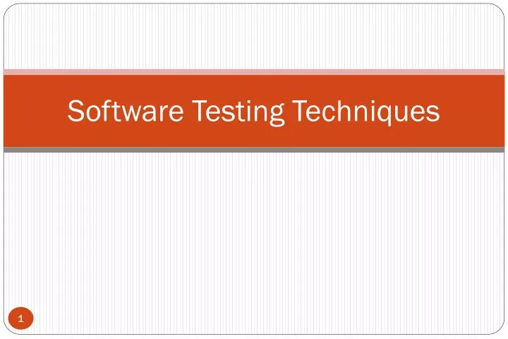 software testing techniques