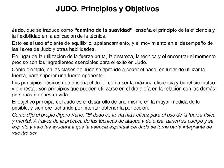 judo principios y objetivos