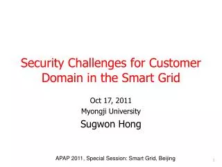 Security Challenges for Customer Domain in the Smart Grid