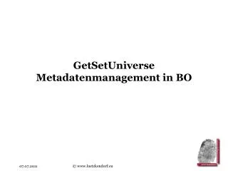 getsetuniverse metadatenmanagement in bo