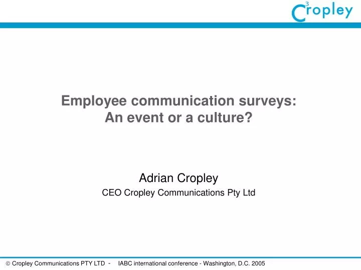 employee communication surveys an event or a culture