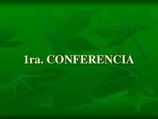1ra conferencia