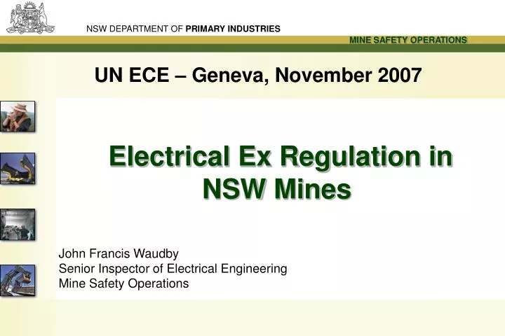 electrical ex regulation in nsw mines