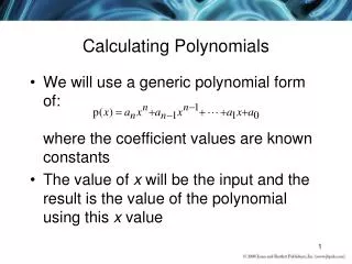 Calculating Polynomials