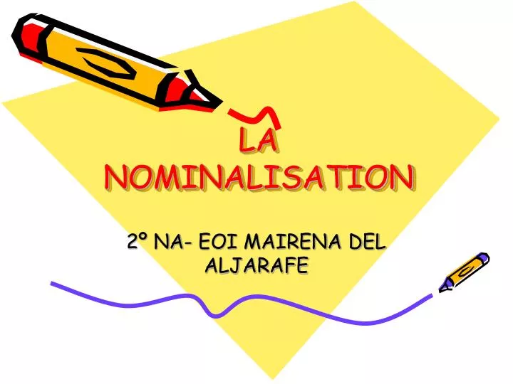 la nominalisation