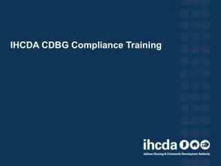 IHCDA CDBG Compliance Training