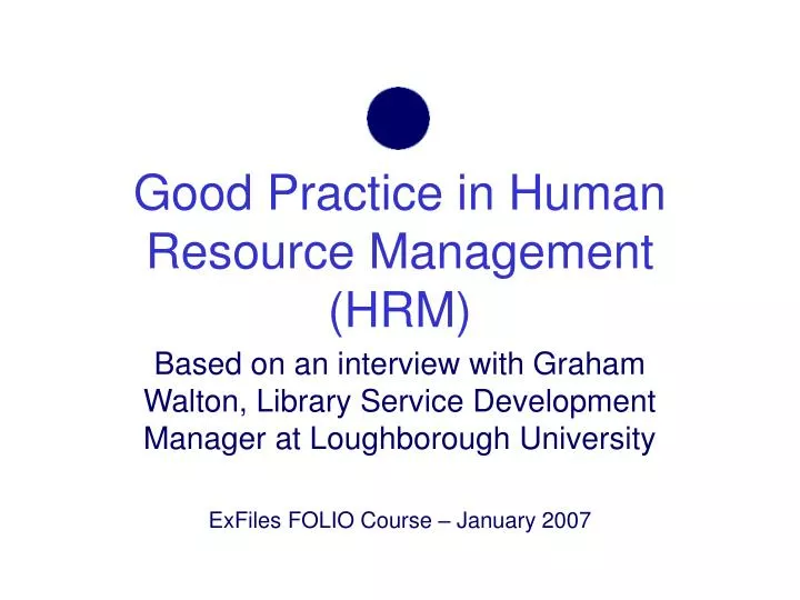 good practice in human resource management hrm