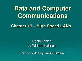 Data and Computer Communications