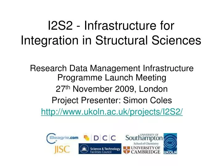 i2s2 infrastructure for integration in structural sciences