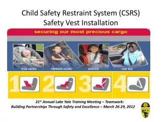 Child Safety Restraint System (CSRS) Safety Vest Installation