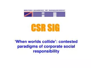 CSR SIG