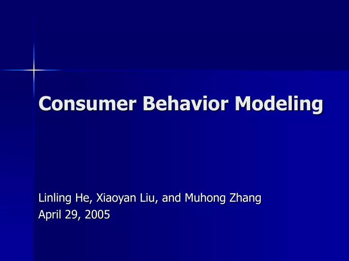 consumer behavior modeling