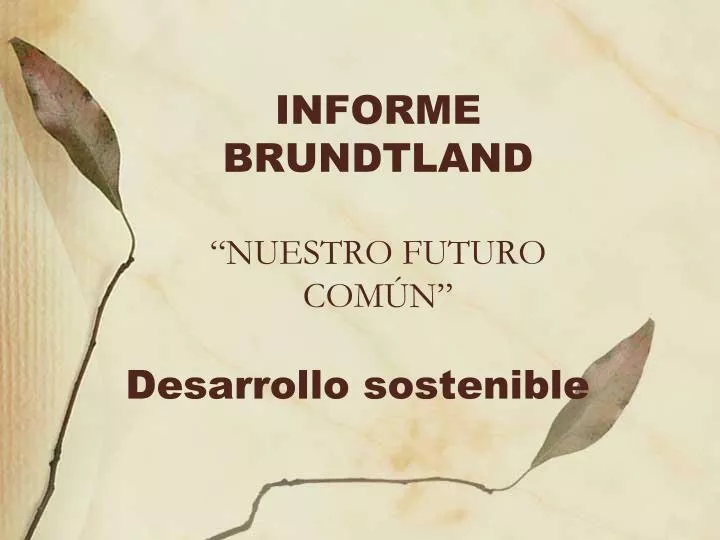 informe brundtland nuestro futuro com n