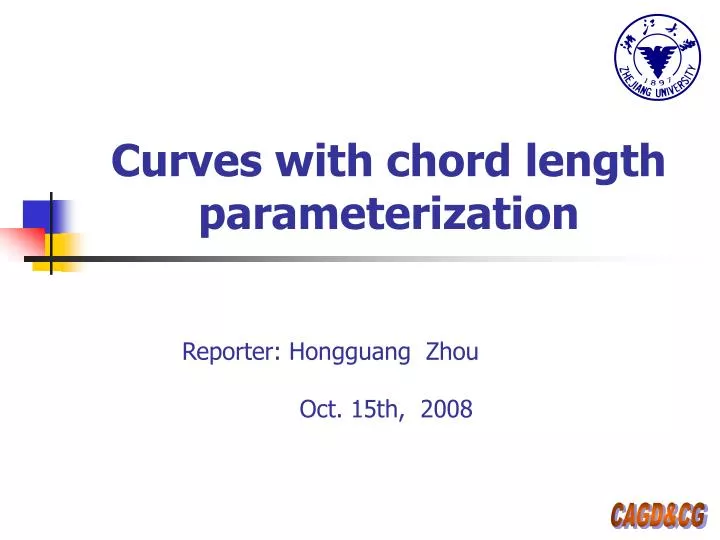 curves with chord length parameterization