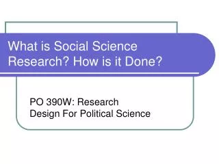 What is Social Science Research? How is it Done?