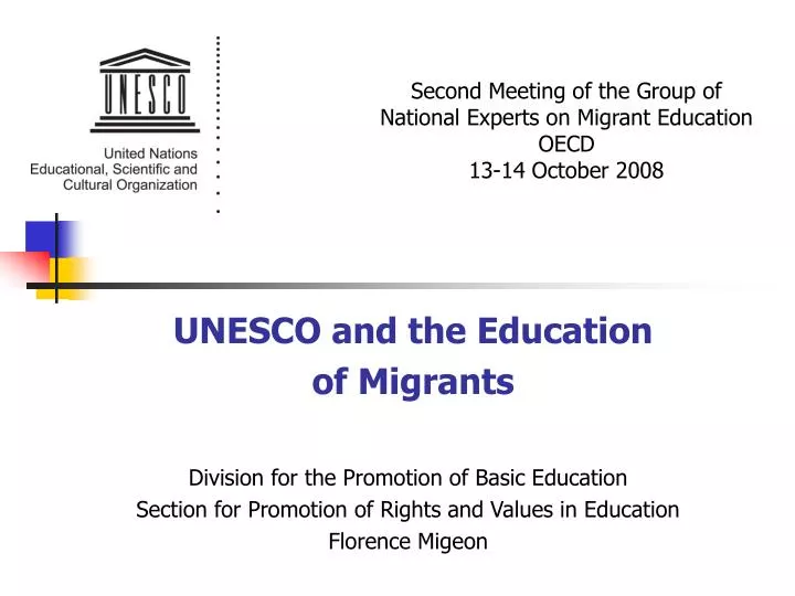 unesco and the education of migrants