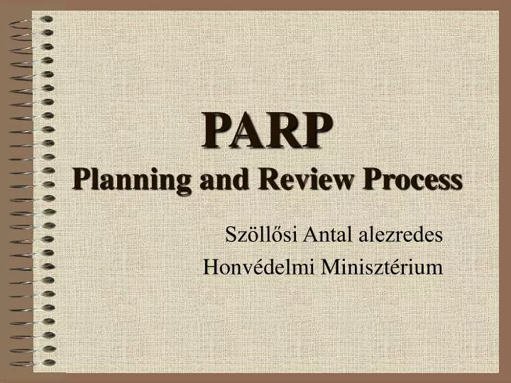 parp planning and review process