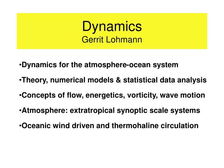 dynamics gerrit lohmann