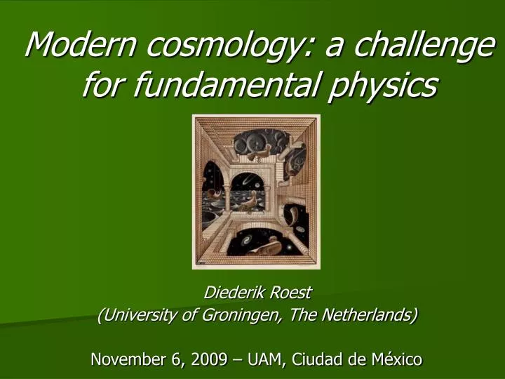 modern cosmology a challenge for fundamental physics
