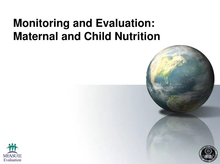monitoring and evaluation maternal and child nutrition