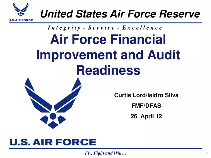 air force financial improvement and audit readiness