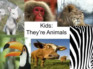 Kids: They’re Animals