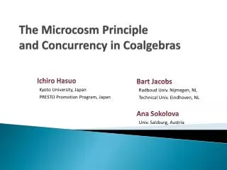 The Microcosm Principle and Concurrency in Coalgebras