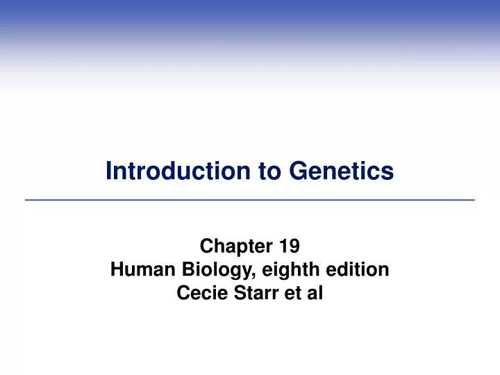 introduction to genetics