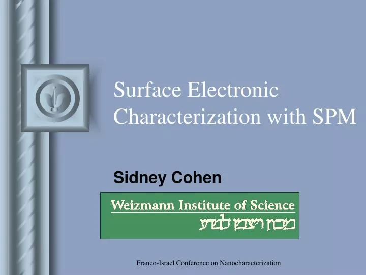 surface electronic characterization with spm