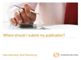Where should I submit my publication?