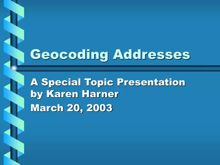 geocoding addresses
