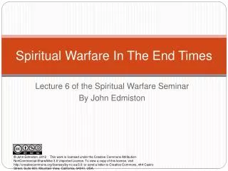 Spiritual Warfare In The End Times