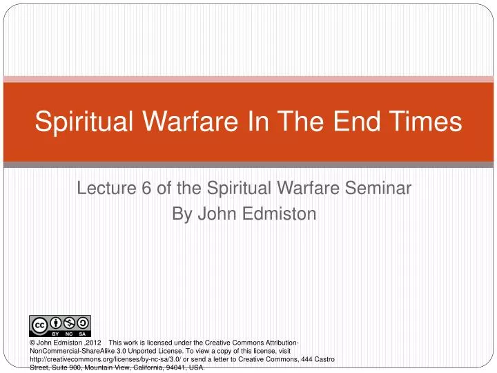 spiritual warfare in the end times