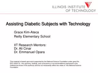 Assisting Diabetic Subjects with Technology