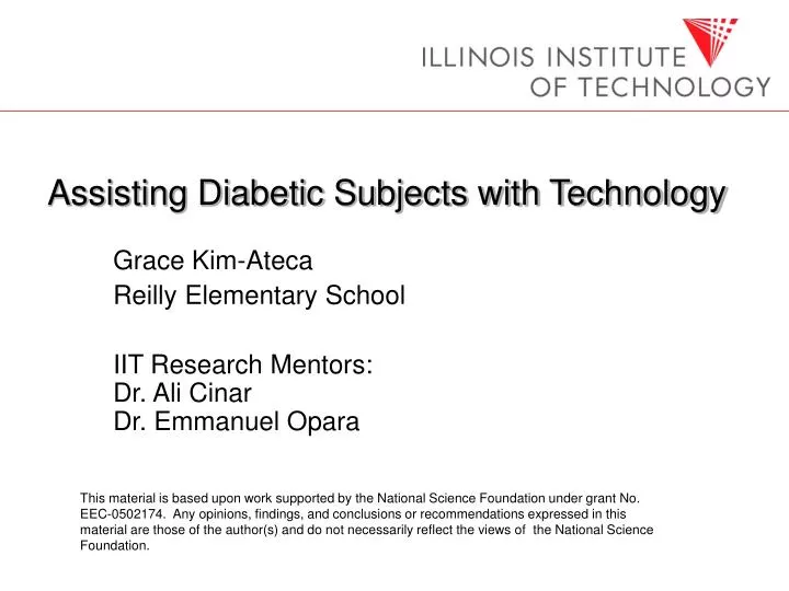 assisting diabetic subjects with technology