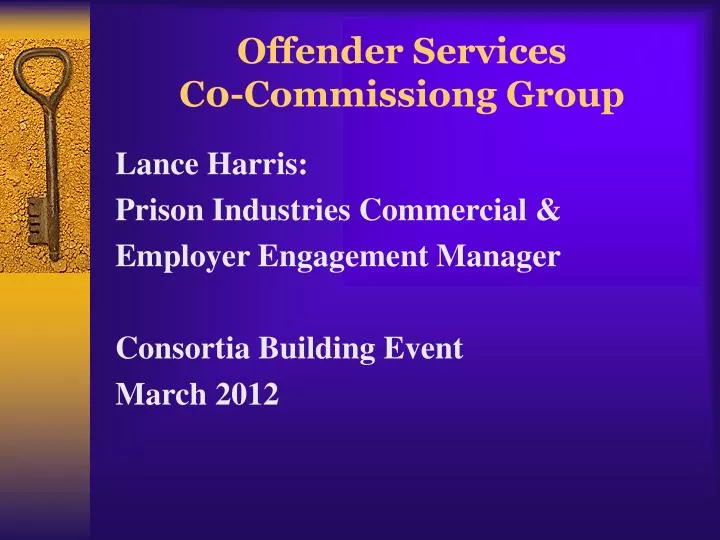 offender services c0 commissiong group