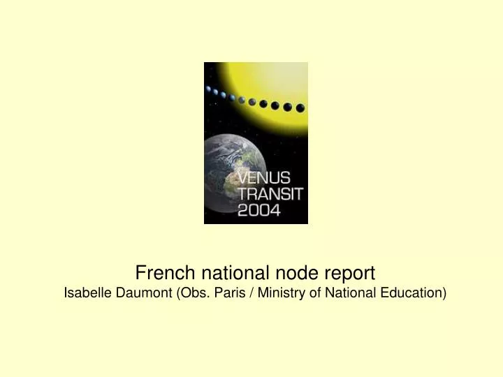 french national node report isabelle daumont obs paris ministry of national education